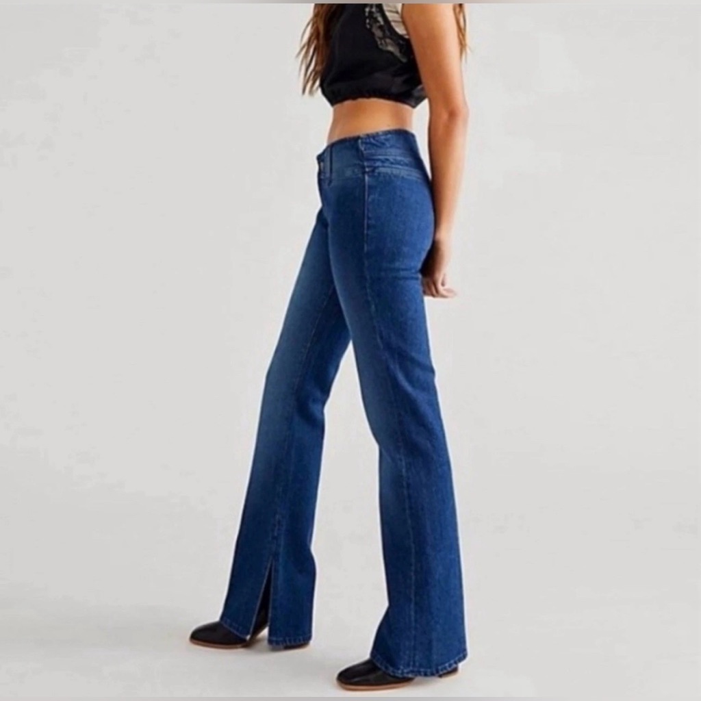 We The Free Free People Stillwater Low Rise Slim Flare Jeans Size 28